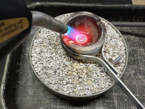 Judy Larson's Water Casting for the Weekend Jeweler - , Metalwork, , melting scrap